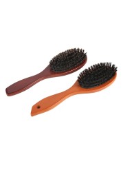 Natural Boar Bristle Massage Brush Comb Anti-static Hair Scalp Paddle Brush Beech Wooden Handle Hair Brush Comb Styling Tool