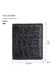 Men's wallet genuine crocodile skin short slim wallet 2022 special sale fashion brand bifold wallets male gifts