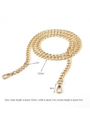 Chain Shoulder Crossbody Bag Metal Strap Handbag Chains Female Shoulder Bag Strap DIY Purse Handles Bag Accessories