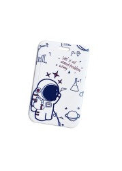 Cute Astronaut Cartoon Card Holder Keychain Student Doll Access Control Ic Card Sliding Certificate Cover For Women Men Wallet