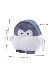 1pc Kawaii Penguin Plush Purse Coin Card Bag Wallet Pendant Ornaments Storage Bag Plush Toy Lipstick Bag For Kids Gift