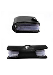 Casual Portable Durable Unisex PU Leather ID Credit Card Holder Solid Color Popular Useful Simple Slim Pocket Wallet