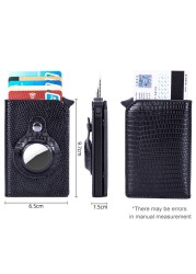 RFID Airtag Credit Card Holder Wallet Men Slim Thin Business Bank Card Holder Container Male Smart Bluetooth Card Holder Bag