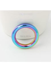 10-30-100pcs 1.6cm 1.8cm 2.5cm 3cm rainbow pet strap o ring, bags accessories, welded alloy rings, closed round o ring