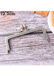 1PC Bronze DIY Purse Handbag Handle Coins Bags Metal Kiss Clasp Frame Lock New Fashion Handle 8.5/10.5/12.5/15/16/18/20cm