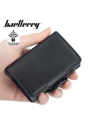 Men Wallet With Buckle Double Layer Aluminum Alloy Fashion Card Holder Casual Credit Card Holder Slim Small Wallet For Men