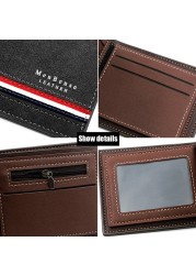 Luxury Fashion Men Leather Wallet Slim Coin Purse Business Foldable Wallet Man Card Holder Pocket Clutch Male Bags Tote Bag