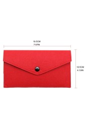 Unisex Felt Portable Wallet Multifunction Wear Resistant For Cell Phone Passport Change Pocket