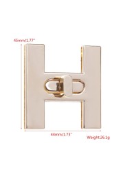 H Shape Clasp Turn Lock Twist Locks DIY Leather Handbag Shoulder Bag Hardware Luggage Hardware Accessories