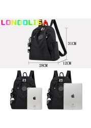 Women Backpack Large Capacity Casual Simple Travel Bag Solid Color High Quality Nylon Canvas Shoulder Bag rackbag Mochilas