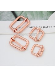 10-50pcs 6 colors 4 size 16mm 20mm 26mm 33mm rose gold slider buckle DIY strap tape roll buckle strap adjuster tri-slide buckle