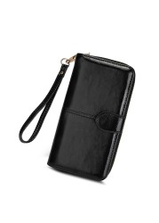 PU Leather Women Wallets Women Purses Fashion Long Zipper Women Wallet Money Coin Holder Female Long Purse Female Purse Zipper