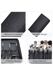 Rownyeon Makeup Brush Organizer Brush Bag Holder Professional Makeup Brush Set Organizer Black (Brushes Case Only)