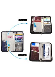 Travel Wallet with RFID Lock, Family Passport Holder, Passport Holder, Document Organizer, for Cards/Tickets