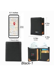 Smart Anti-lost Wallet Tracker Genuine Leather Men Wallets Soft Bluetooth Compatible Leather Wallet Male Luxury Men Wallet