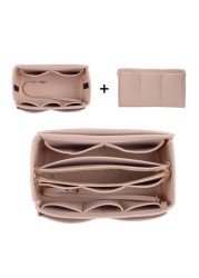 New Popular Women Makeup Organizer Felt Cloth Insert Bag Multifunction Travel Cosmetic Bag Girl Toiletry Storage Liner Bags