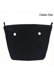 Classic Mini Size Waterproof Solid Canvas Insert Inner Liner Insert Zipper Pocket For Obag O Bag Silicone Handbag Bag