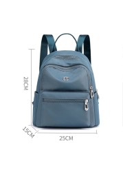 2021 New Designer Nylon Backpack Teenagers Students Solid Color Mochila High School Bag Women Travel Bag Girls Shoulder Bag