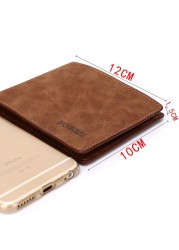 New Fashion Men Wallets Leather ID Card Holder Coin Purse Clutch Pockets With Zipper Men Wallet With Coin Bag Gift 2022