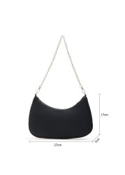 Fashion Women Purses Ladies Handbags 2021 Solid Color Casual Armpit Bag Female Chain Shoulder Pouch Nylon Top Handle Bags Hot