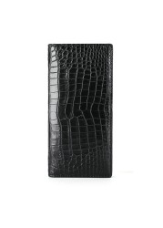 Men's authentic crocodile wallet 2-sided crocodile leather wallets luxury brand design long wallet business man gift