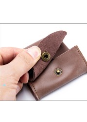 Adult Kids Small Coin Purse Earphone Holder Bag for Women Men PU Leather Small Purse Change Organizer Bag 6 Colors