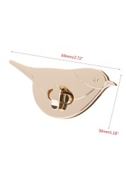 Fashion New 1pc Bird Shape Clasp Turn Lock Twist Locks Metal Hardware For DIY Handbag Bag Purse Buckle Accessories 4 Colors