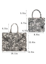 2022 women luxury shoulder bag designer handbag fashion girls jacquard embroidery female shopper canvas brand designer tote bags