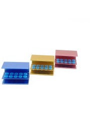 3pcs 10 Holes Dental Burs Holder Block Case For Burs High Speed ​​And Low Speed ​​Dental Burs Autoclavable Burs Holder