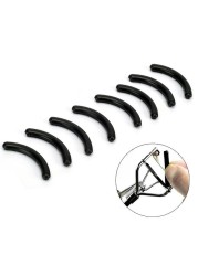 10pcs Silicone Eyelash Curler Replacement Pads Black Easy Replacement High Elastic Rubber Pad Eyelash Curler Replacement Pads