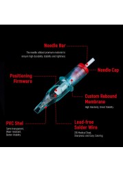 أورورا-2 الوشم خرطوشة الإبر RL بطانات مستديرة RS ظلال مستديرة 20 قطعة حزمة