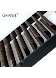 Brown Individual Eyelashes Extensions All Sizes C/D Curl Tray All Sizes Abonnie