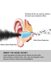 30/60 قطعة من سدادات الأذن المخصصة للنوم ومضادة للشخير ومضادة للضوضاء ومضادة للضوضاء طقم سدادات الأذن الناعمة من Tapones Oido Ruido