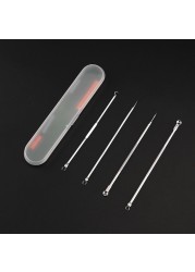 4pcs Acne Blackhead Removal Needles Pimple Acne Extractor Black Head Pore Cleaner Deep Cleansing Tool Beauty Accessories