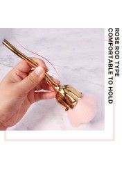 Flower Nail Brush for Manicure Rose Nail Art Brush Nail Extensions Popular Tools Round Small Gel Polish Dust Cleaning Brushes