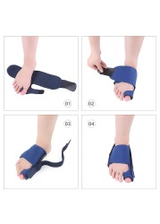 Valgus Bunion Corrector Toe Separator Feet Orthopedic Thumb Adjuster Correction Fixation Strap Thumb Night Daily Straightener