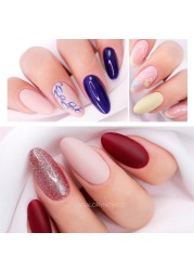 LILYCUTE 10/20/8/2pcs Gel Nail Polish Set Semi Permanent Glitter Hybrid Varnish Base Top Coat Soak Off UV LED Nails Gel