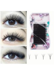 easy fan lashes russian volume autofan cilios soft CC/D professional eyelashes extension faux eyelashes natural individual eyelashes