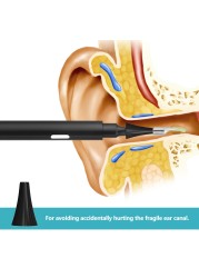 WIFI Otoscope io الذكية البصرية الأذن عصا الأذن الشمع نظافة الأذن ملعقة تنظيف بالمنظار خلال أذني منظار الأذن Borescope الأذن نظيفة