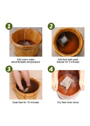 10pcs Natural Mugwort Ginger Herb Detox Foot Soak Anti Edema Dysmenorrhea Insomnia Effervescent Powder Weight Loss Relax