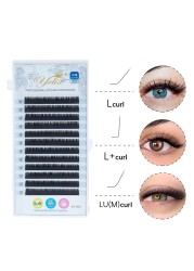 Yilix L Curl Lashes 8-15mm Mix Matte Silk Eyelashes Extension Supplies Individual Eyelashes Lash Eye Lashes Extension Wholesale