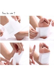 Feet Cleansing Pads Detox Foot Pads / Kinoki Detox Foot Pads Patches with Retail Box and Adhesive (1 box = 10pcs pads + 10pcs adhesive)