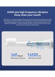 الأصلي شاومي الدخن Mijia T100 الصوتية Mi ذكي فرشاة الأسنان الكهربائية و الملونة USB شحن IPX7 مقاوم للماء