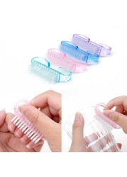 10/50/100pcs New Acrylic Nail Cleaning Brush Dust Removal Brush Nail Pedicure Plastic Gel Manicure Brushes Handle Scrubbing Tool