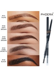 PHOERA 5 Color Natural Long Lasting No Blooming Double Ended Eyebrow Pencil Waterproof Sweatproof No Fading Eyebrow Pen TSLM1