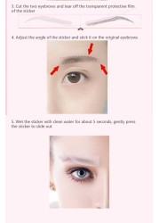 4D Eyebrows Makeup Waterproof Eyebrow Tattoo Sticker Hair Like Long Lasting Natural Fake Eyebrow Lamination Cosmetics