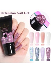 Born Pretty Gel For Nail Extension Clear Glitter Extension Soak Off UV Gel Polish Nail Art Acrylic UV Gel Polish Manicure