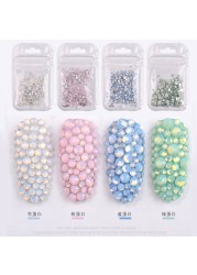 350pcs/bag Nail Art Accessories Flat Diamond Nail Diamond Glass Crystal Diamond Diamond Small Zircon Nail Art Decorations DIY