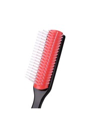 9-Row Hair Comb Detangling Rat Tail Hair Brush Comb Hair Styling Brush Straight Curly Wet Hair Scalp Massage Brush Women