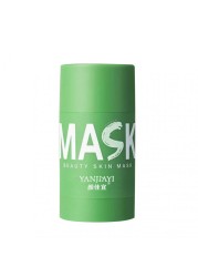 40g Green Tea Cleansing Solid Clay Purifying Mask Stick Mask Oil Control Anti Acne Mud Cream Beauty Facial Skin Care TSLM2